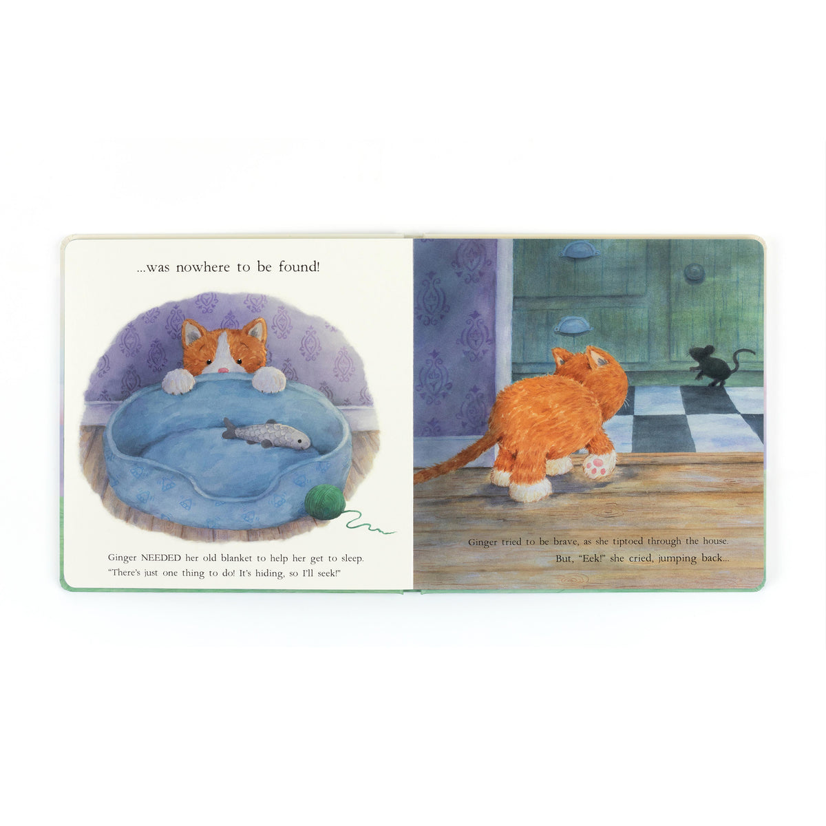 JELLYCAT GINGER THE COURAGES KITTEN HARDBACK STORY BOOK