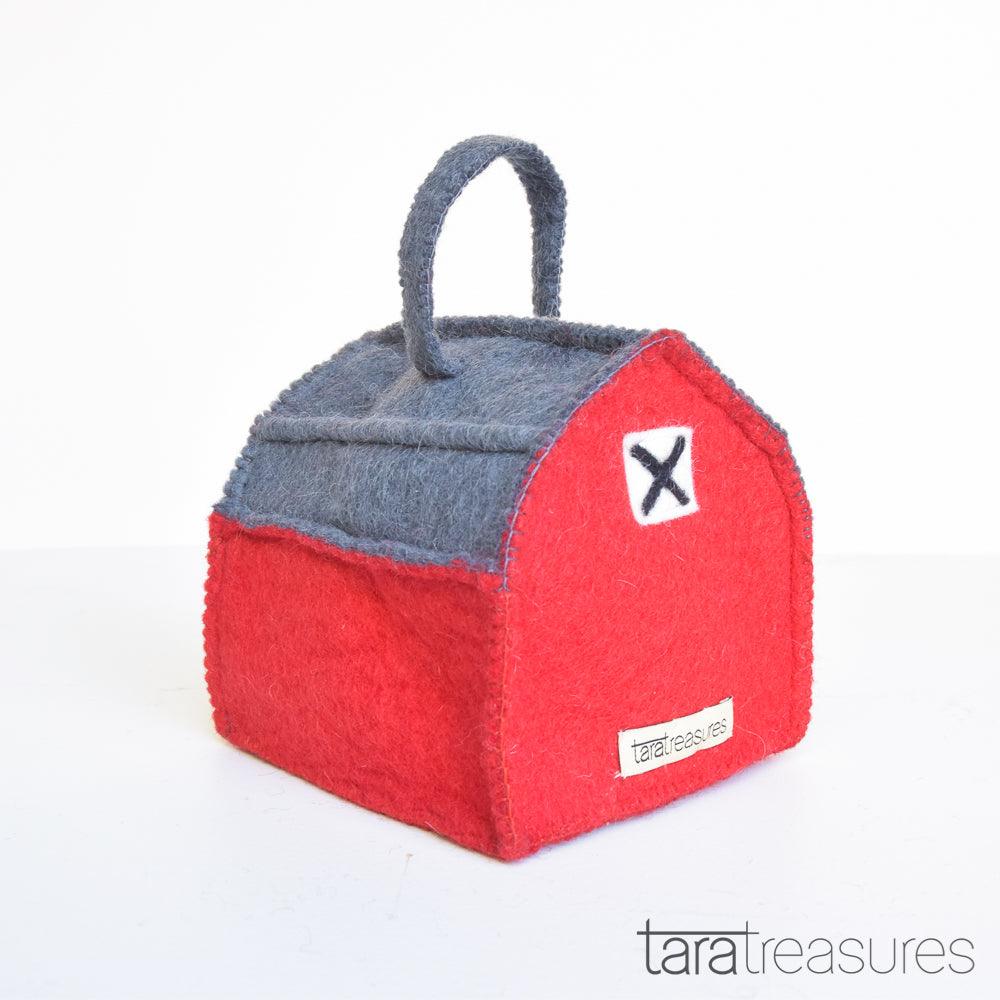 TARA TREASURES FELT FARM BARN BAG
