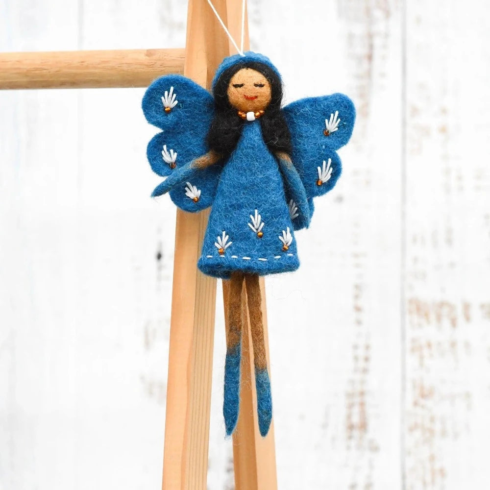 FELT ANGEL FAIRY COBALT BLUE DRESS