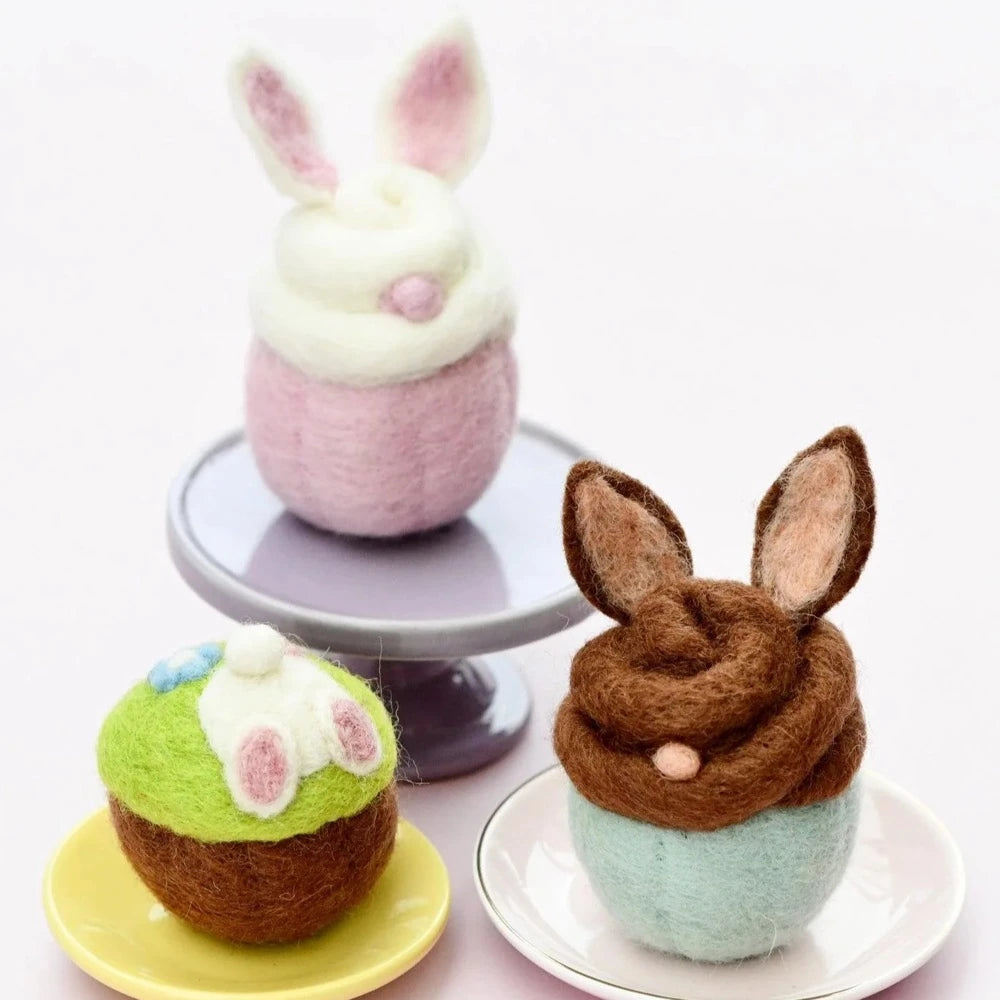 TARA TREASURES FELT EASTER CUPCAKES SET OF 3