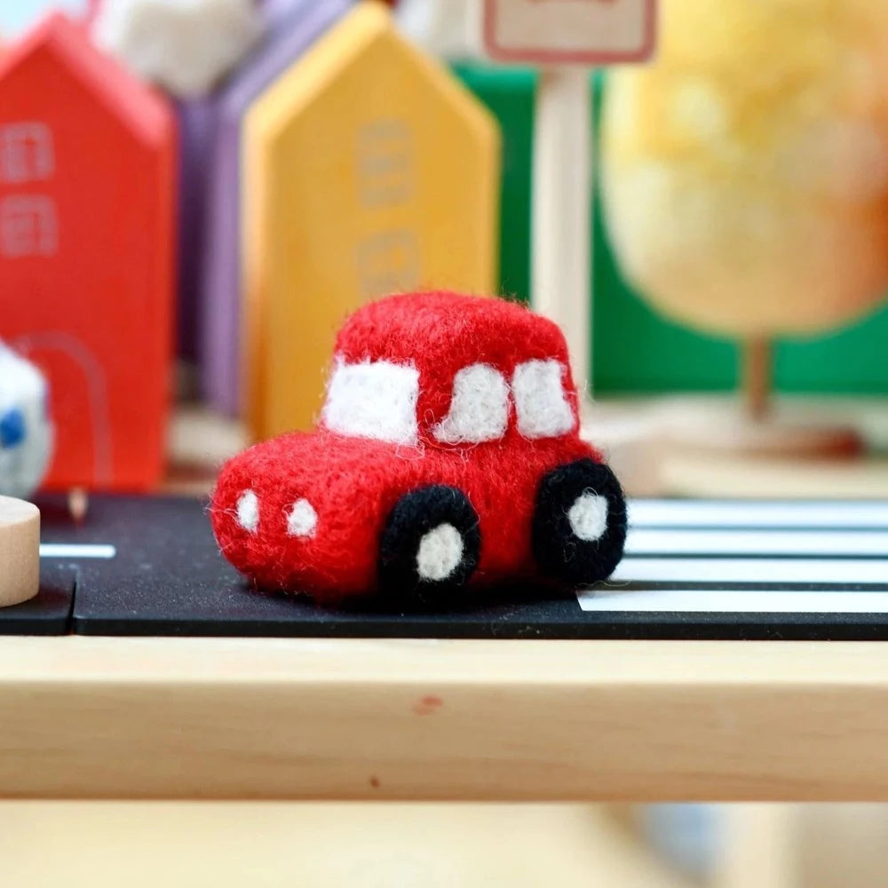 FELT RED CAR