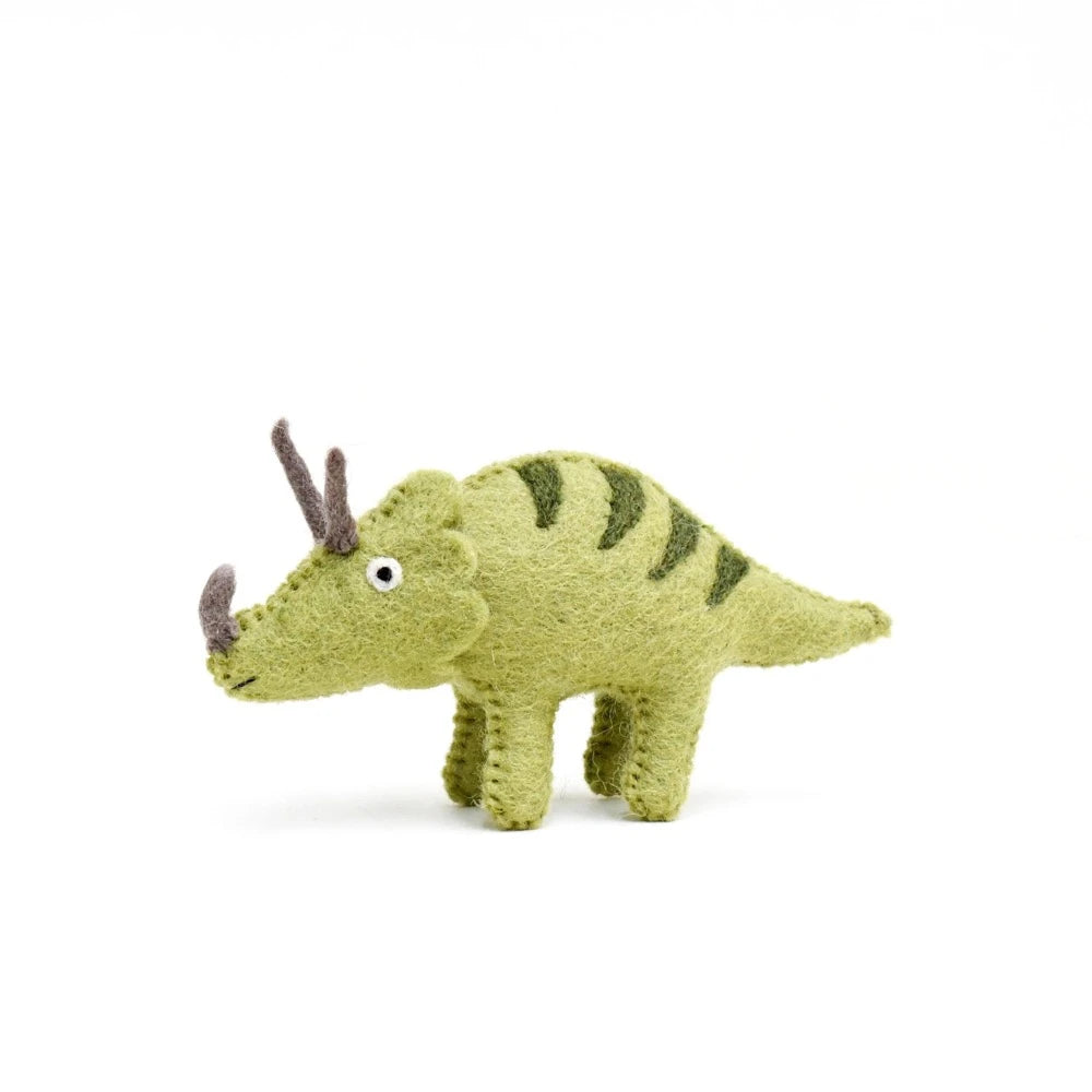 TARA TREASURES FELT DINOSAUR TRICERATOPS