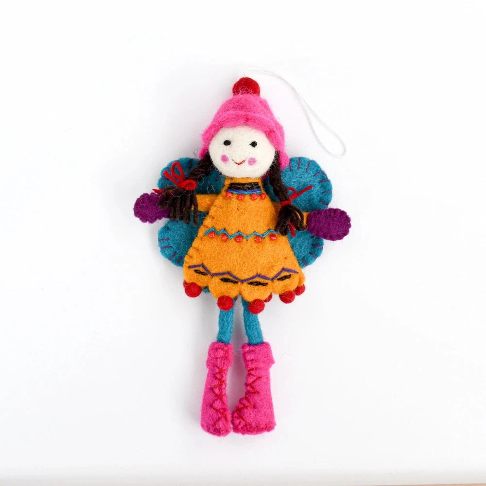 TARA TREASURES FELT FAIRY YELLOW DRESS