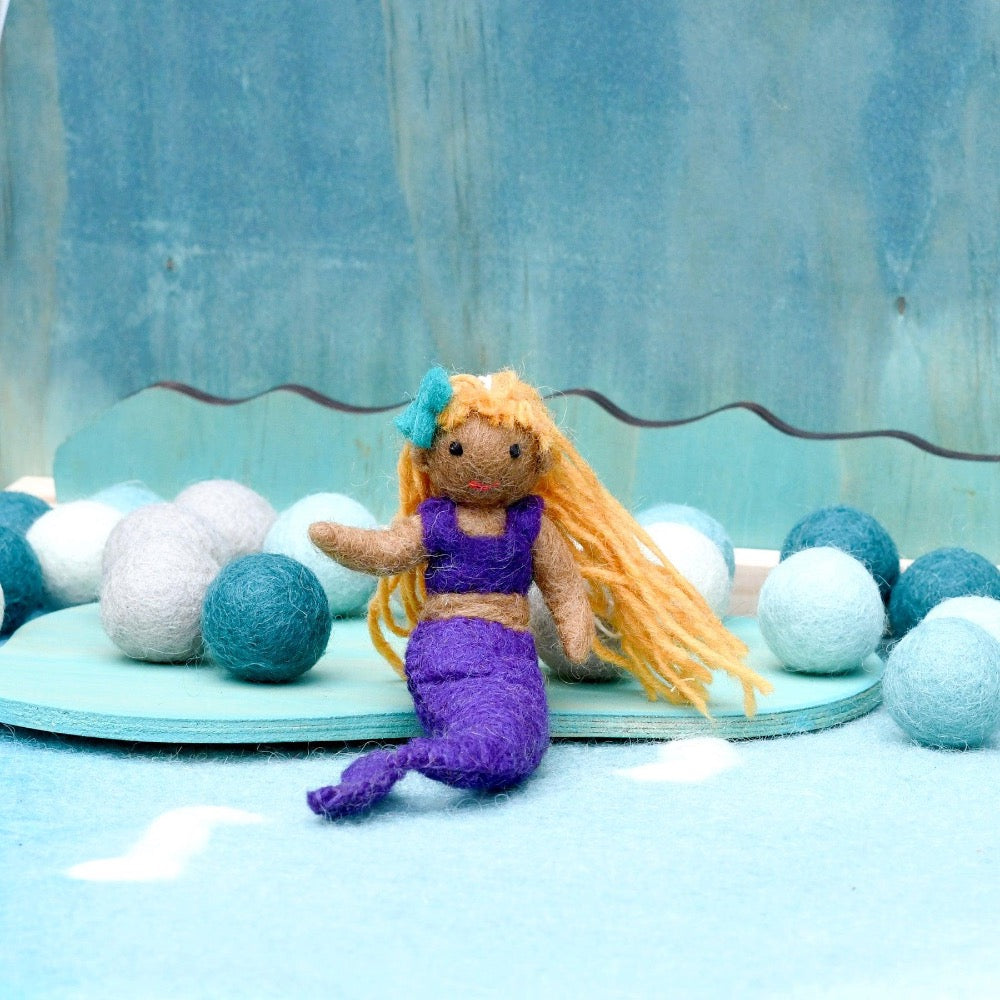 TARA TREASURES FELT CORAL MERMAID PURPLE TAIL
