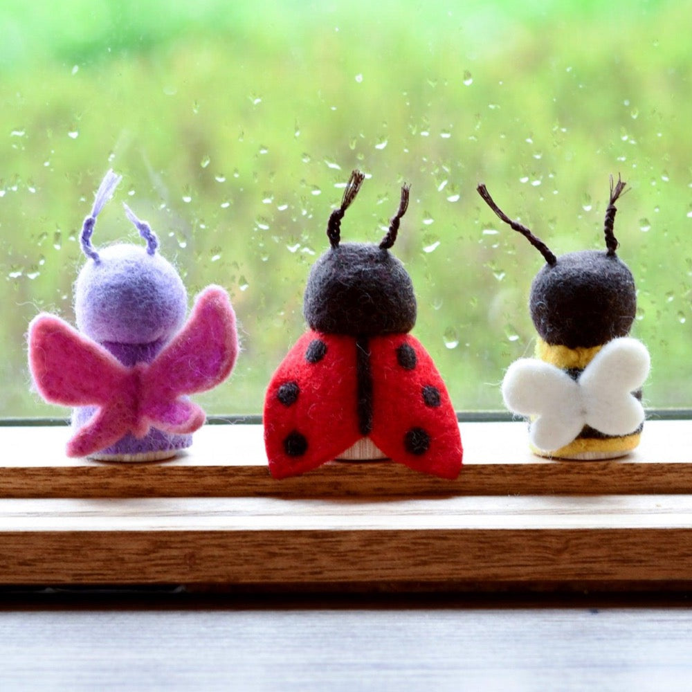 TARA TREASURES FELT BUGS PEG DOLL SET