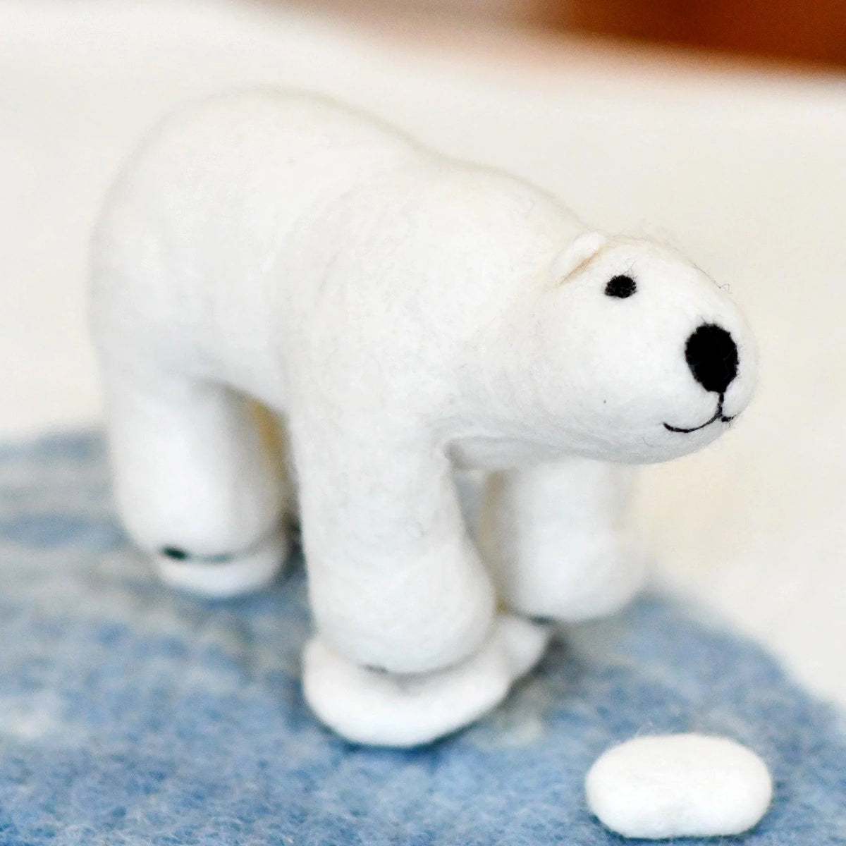 TARA TREASURES FELT POLAR BEAR TOY