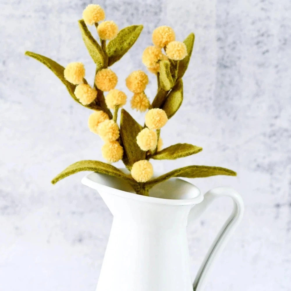 FELT WATTLE FLOWERS STEM