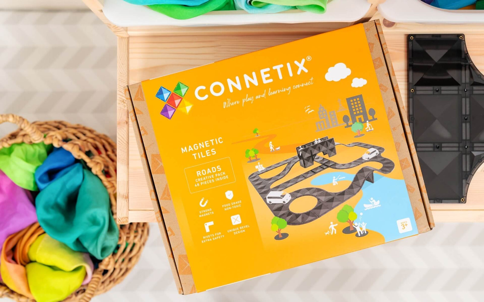 CONNETIX ROADS PACK 48 PIECE