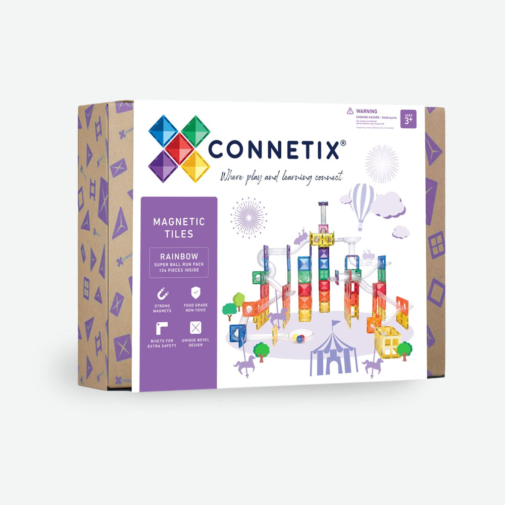 CONNETIX RAINBOW SUPER BALL RUN 134PC PACK