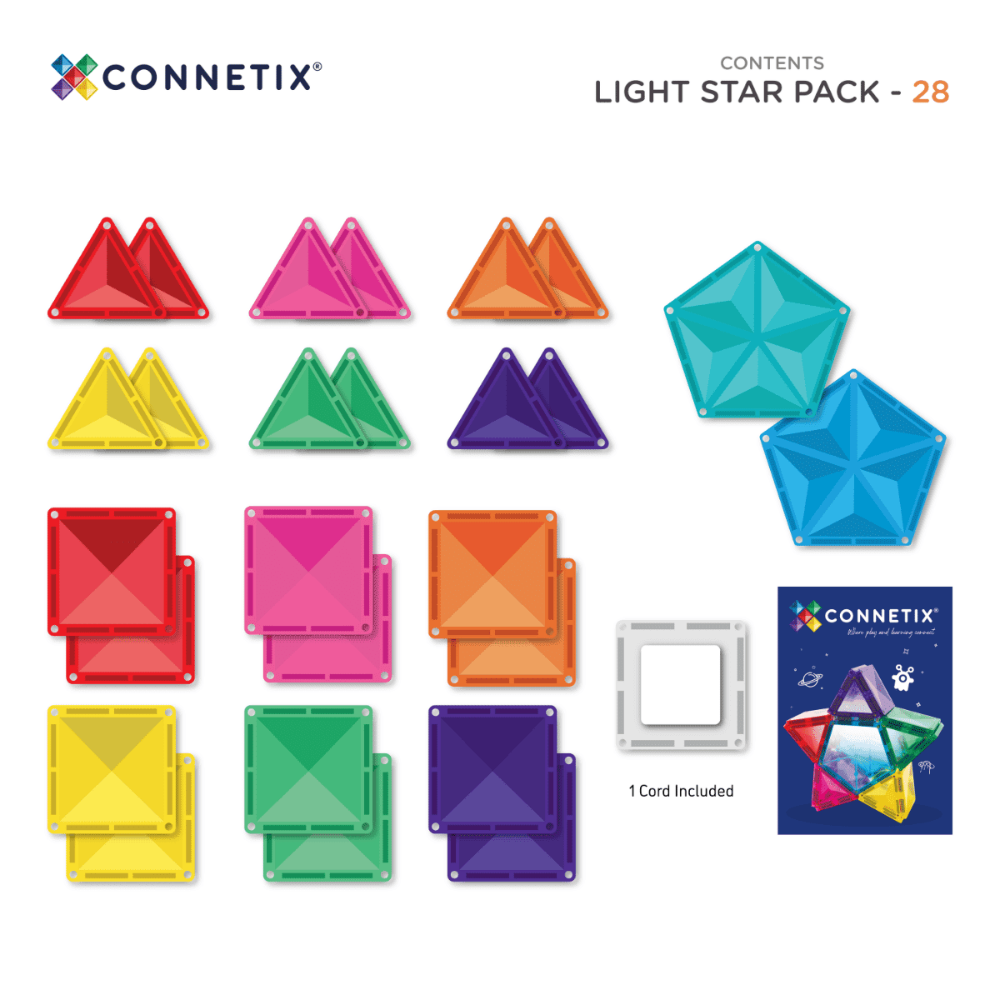CONNETIX 28 PIECE LIGHT STAR PACK