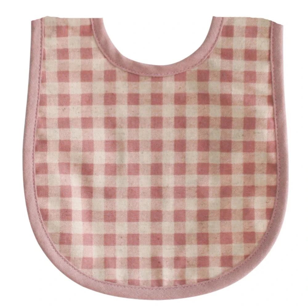 BIB ROSE CHECK LINEN