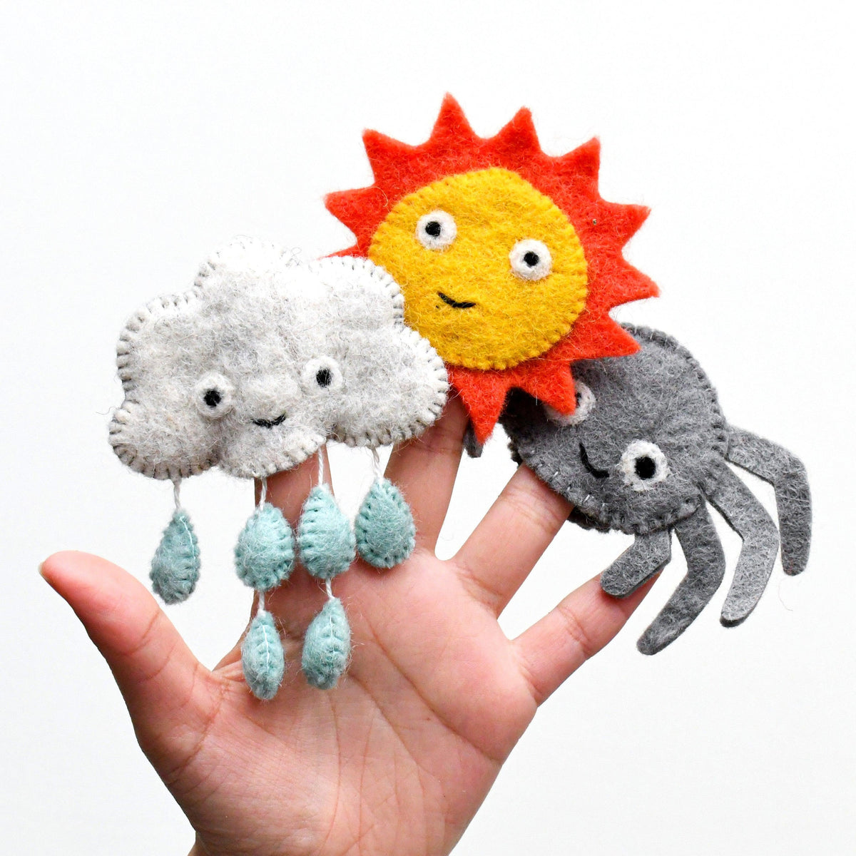 TARA TREASURES FELT INCY WINCY SPIDER PUPPET SET