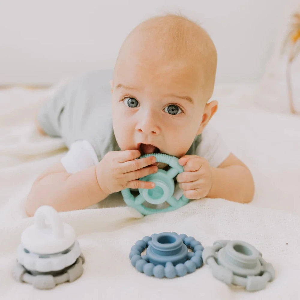 JELLYSTONE DESIGNS JELLYSTONE RAINBOW STACKER TEETHER OCEAN