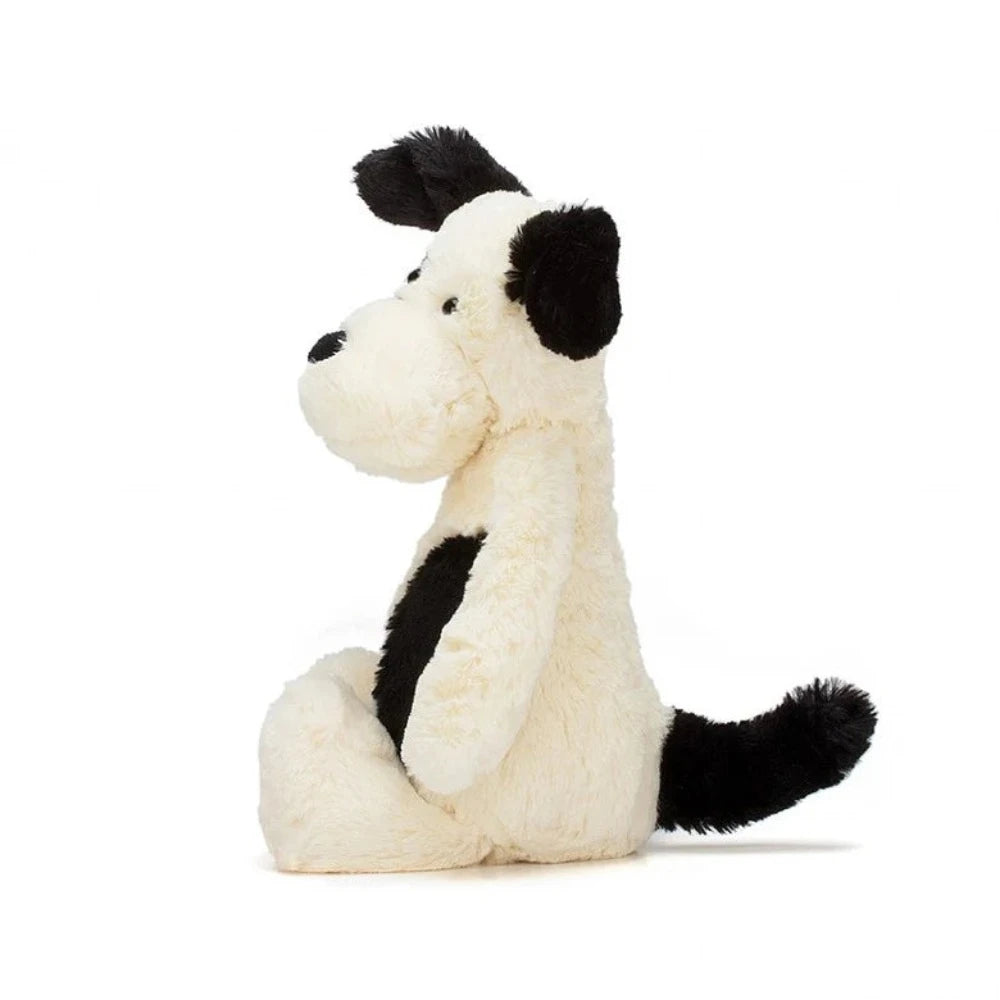 JELLYCAT BASHFUL BLACK AND CREAM PUPPY SMALL