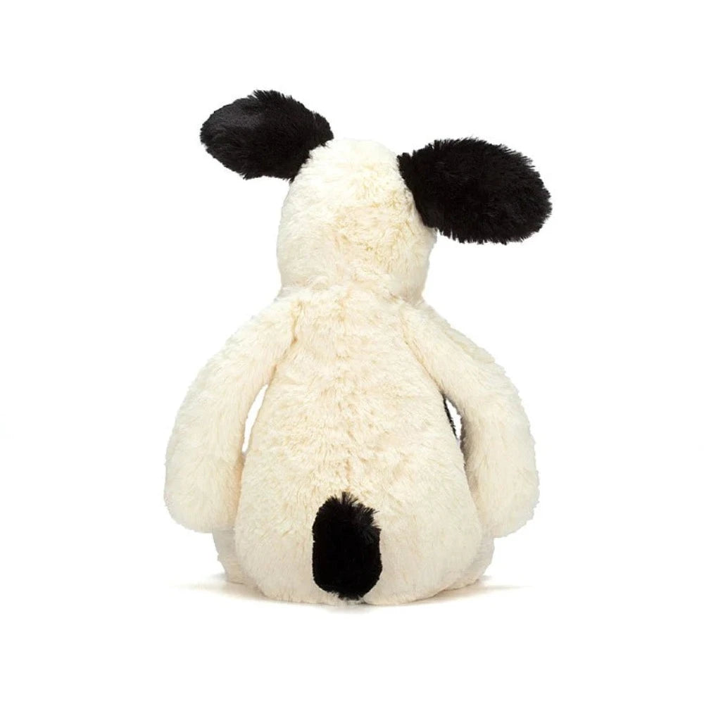 JELLYCAT BASHFUL BLACK AND CREAM PUPPY SMALL