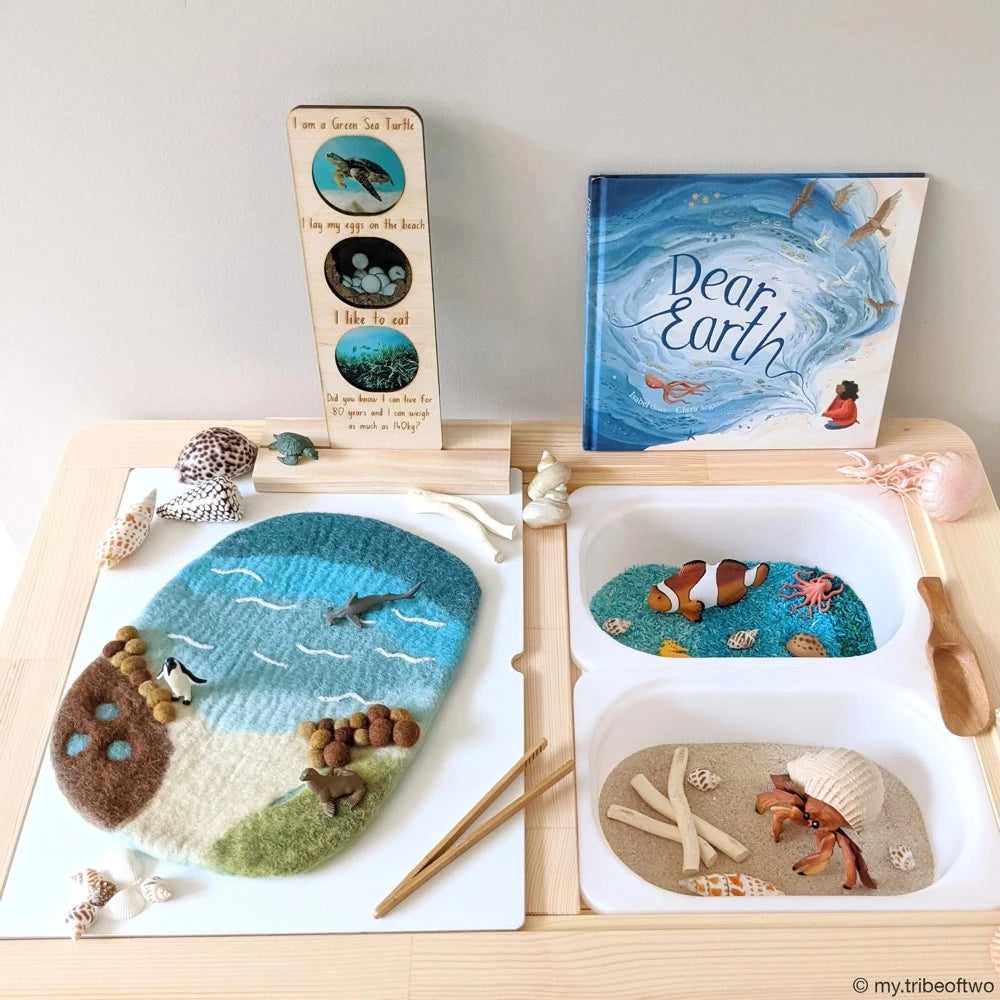 TARA TREASURES FELT PLAYSCAPE MAT SMALL SEA BEACH ROCKPOOL