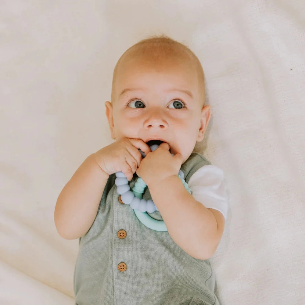 JELLYSTONE DESIGNS SUNSHINE TEETHER SOFT MINT AND BLUE