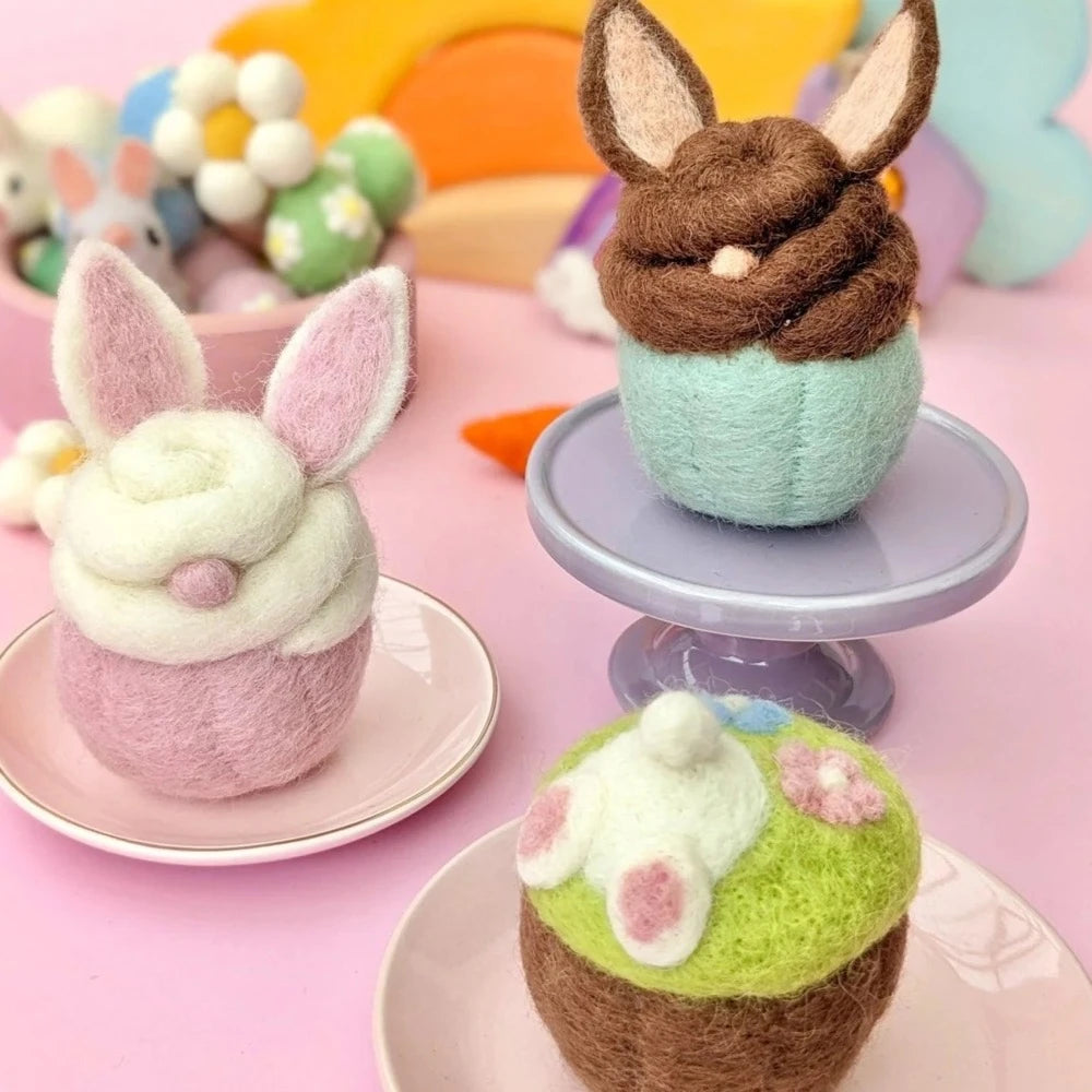 TARA TREASURES FELT EASTER CUPCAKES SET OF 3