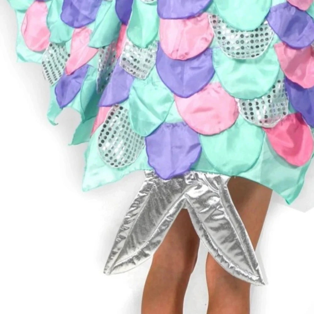 FAIRY GIRLS RAINBOW FISH CAPE PASTEL