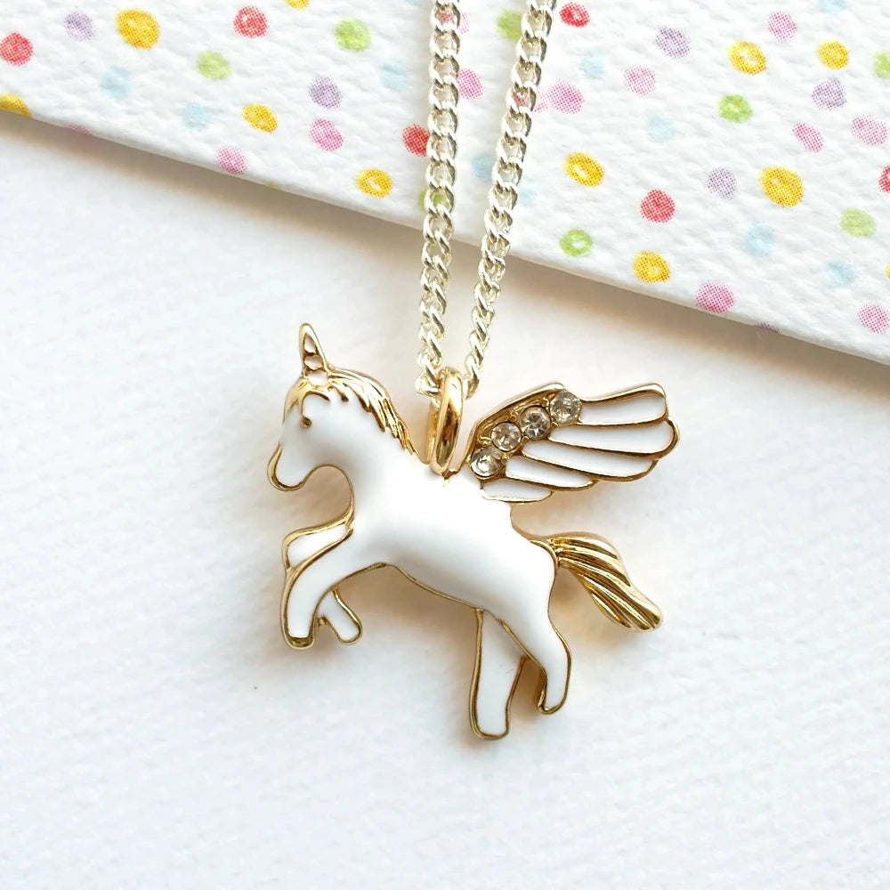 LAUREN HINKLEY FLYING UNICORN NECKLACE